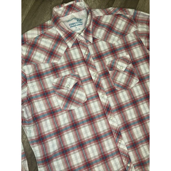 Wrangler 20X Competition Advanced Comfort Pearl Snap Shirt Men’s XL Flip Cuff - Picture 3 of 11